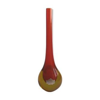 Vase Sommerso goutte Murano 1960