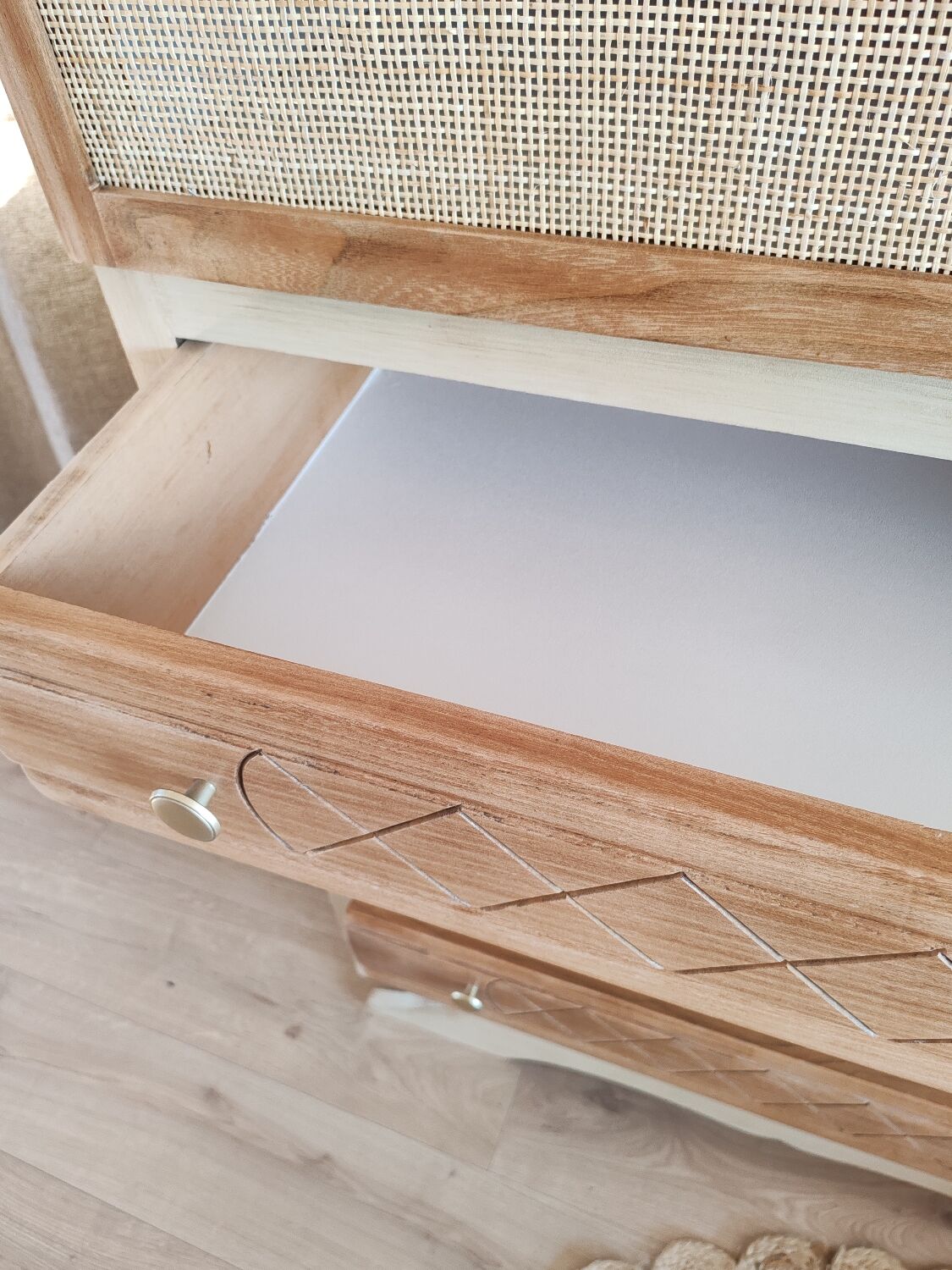 Vintage linen chest of drawers