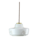 Mid-century Modern Italian Brass and White Glass Pendant Lamp, 1960s