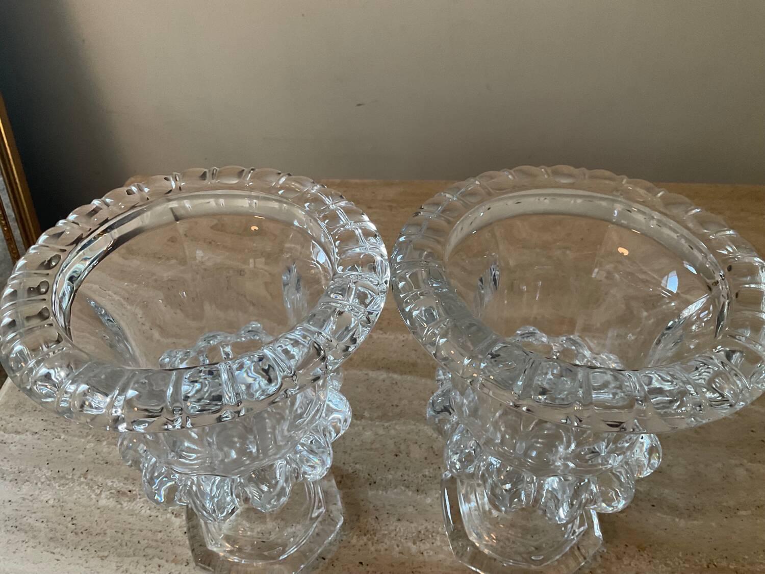 Paire de vase Médicis en cristal
