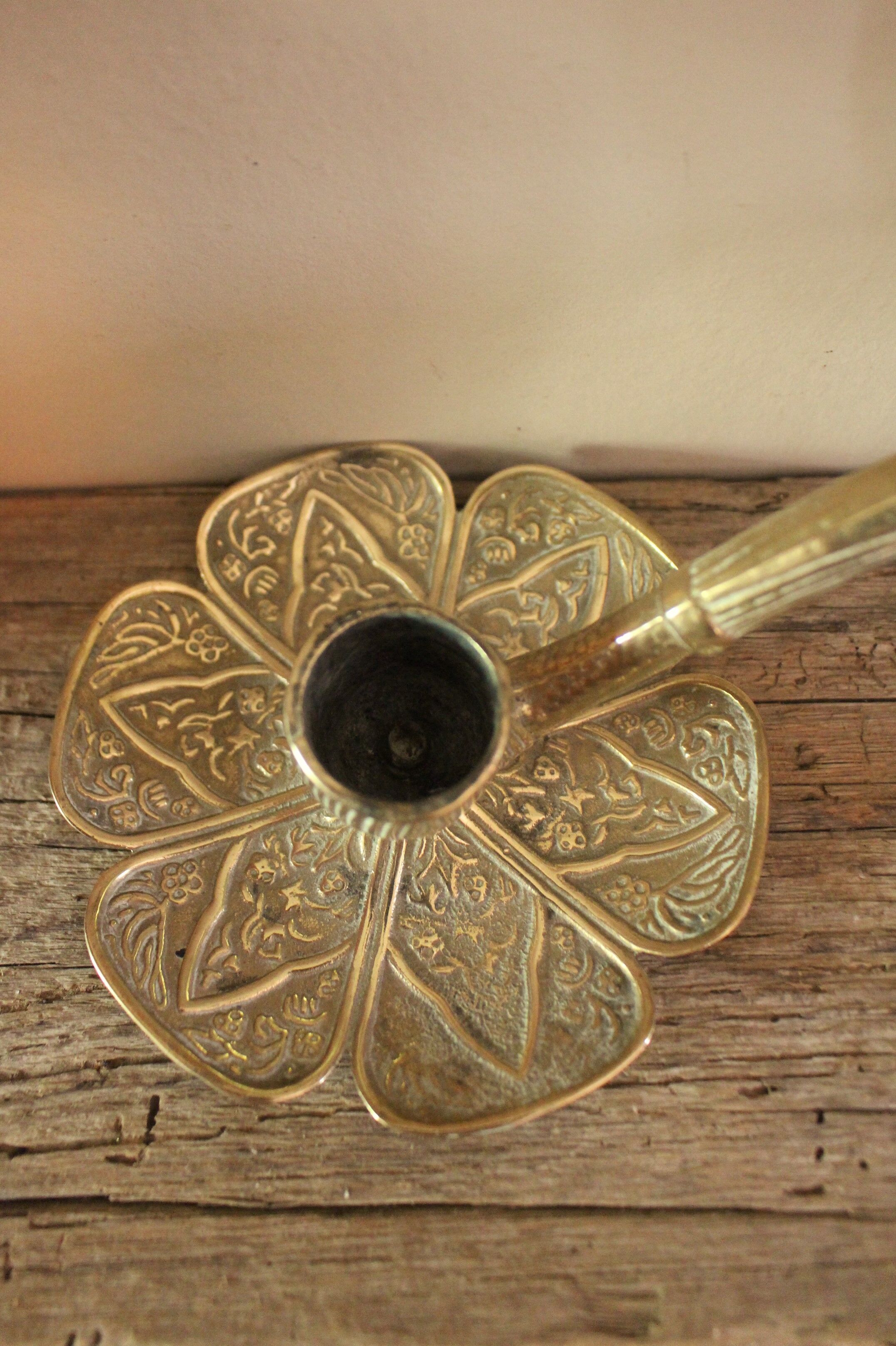 Bougeoir laiton rat de cave pipe