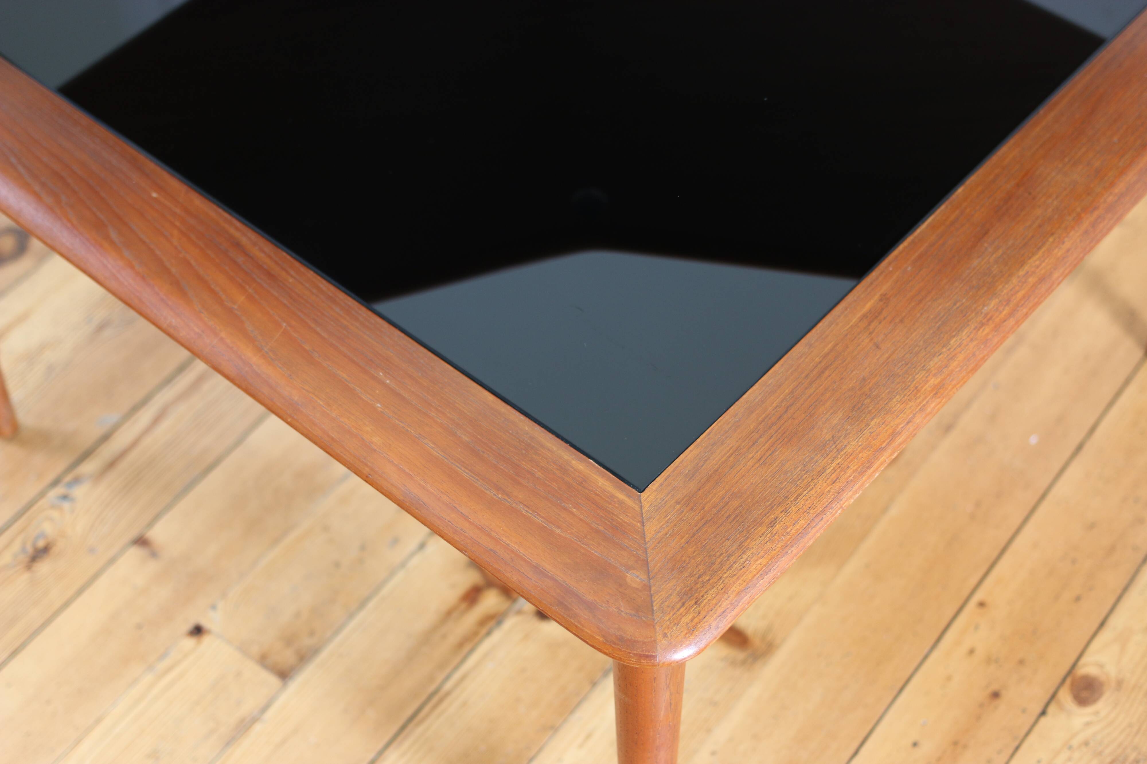 Coffee table angle "Minerva" Peter Hvidt 50s teak