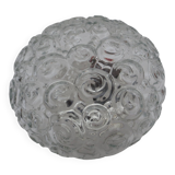 plafonnier ou applique murale  métal et globe verre bullé