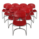 Ten 1970s chairs attributed to Gastone Rinaldi