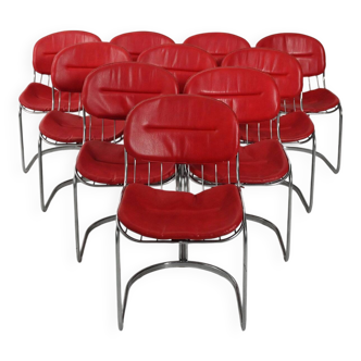 Ten 1970s chairs attributed to Gastone Rinaldi
