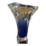Two-tone glass paste vase from the 70s