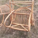 Fauteuils rotin design Louis Sognot