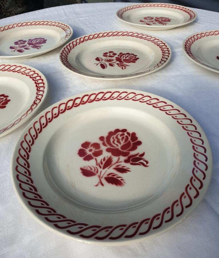 Set 6 plates Gien France Claire