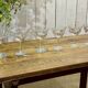 Set of 6 Swedish crystal champagne glasses by the brand Orrefors.