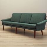 Canapé vert, design danois, années 1970, production : Danemark
