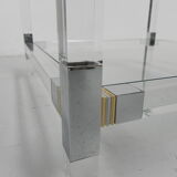 Hollywood Regency coffee table with perspex frame