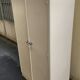 beautiful 2-door IVORY wooden linen wardrobe from the 1960s