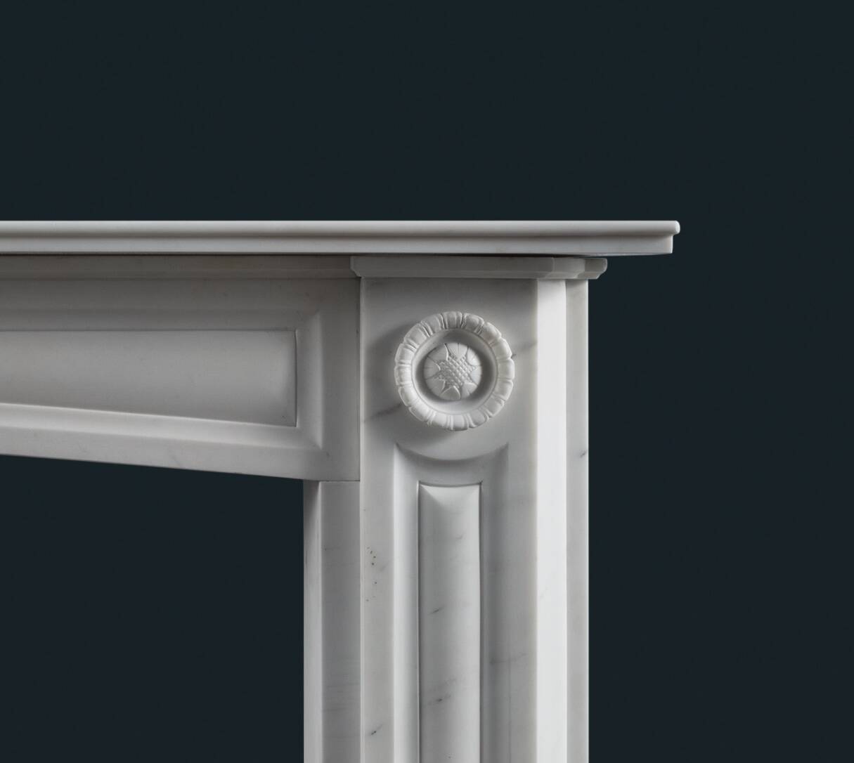Cheminée en marbre de Carrare de style Régence anglaise
