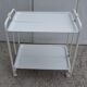 Serving white folding rolling table