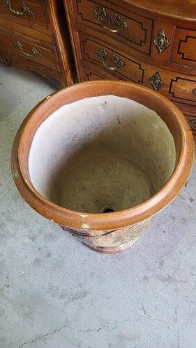 Large glazed terracotta flower pot Boisset Anduze 2002
