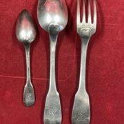 Cutlery set 36 Pieces in Silver Plated 100 g Armand Frenais Stylized monogram EL