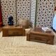Pair of low cabinets in solid wood – bedside tables or side tables.