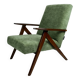 Fauteuil vintage vert olive modèle B-310, années 1970