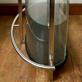 Rounded bar in tempered glass 1980