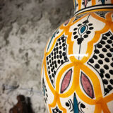 Vase Marocain Safi jaune et noir