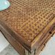 Commode vintage en rotin et cannage