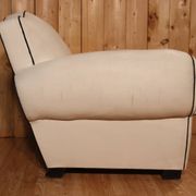 Fauteuil club en cuir blanc