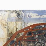 Set of 2 abstract paintings titled “Fyrhat” by the Belgian Artist Nico de G