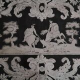 Antique Italian desk table, walnut and marble, Naples, 19th century.