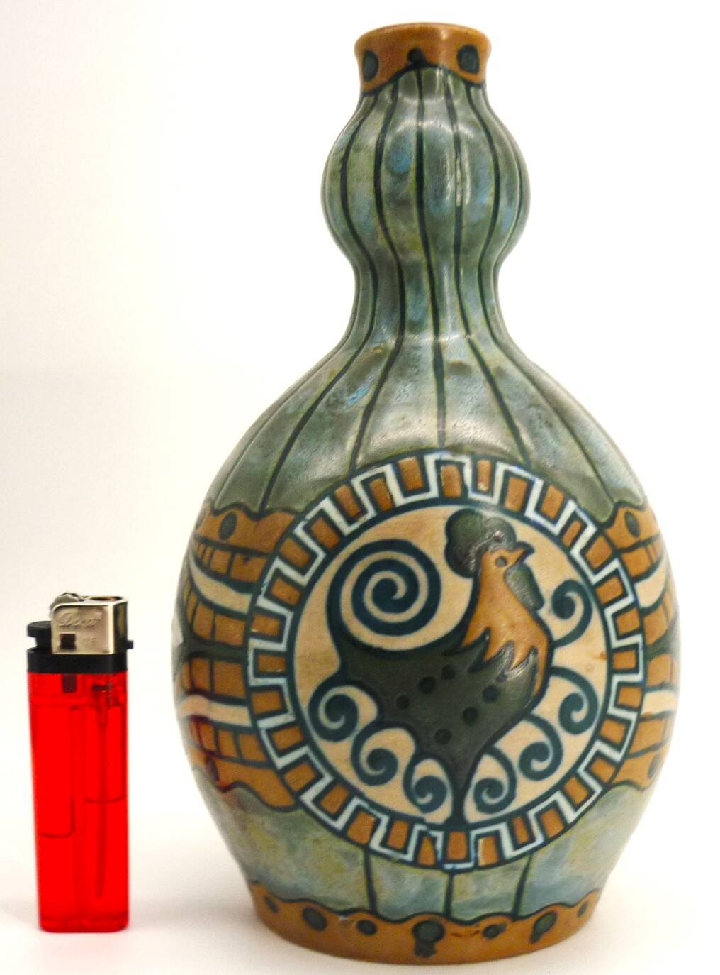 Vase en grés émaillé, art déco vers 1920, signé Kèramis, Charles Catteau