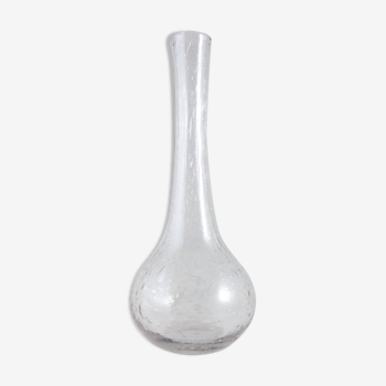 Vase soliflore en verre bullé  Verrerie de Biot 1960/70