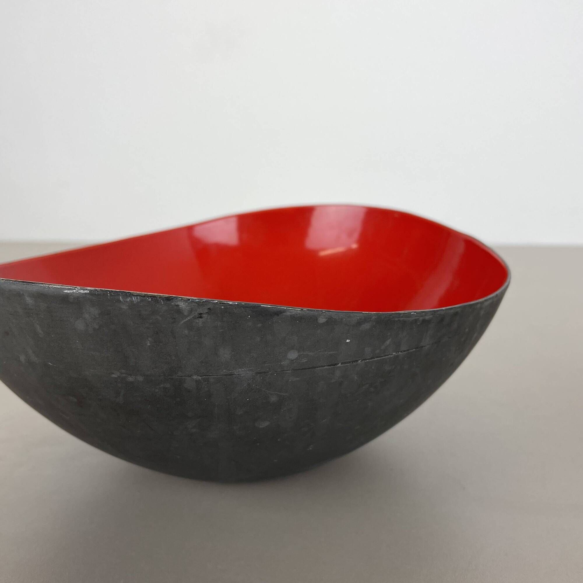 Set of 2 Krenit metal bowls by Herbert Krenchel for Ørskov, Torben, Denmark 1950