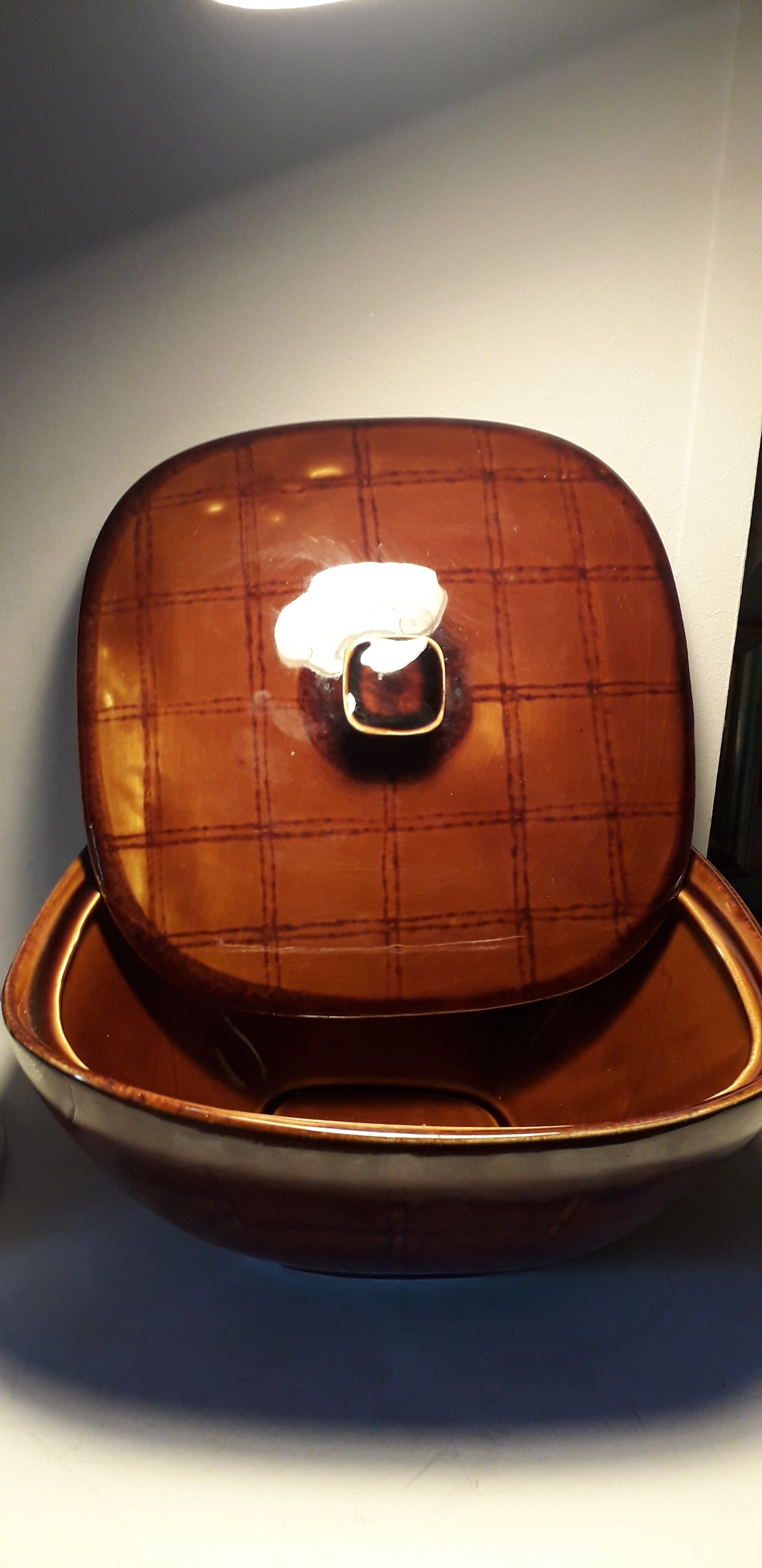 Vegetable with lid, in glazed ceramic of lunéville badonvillier