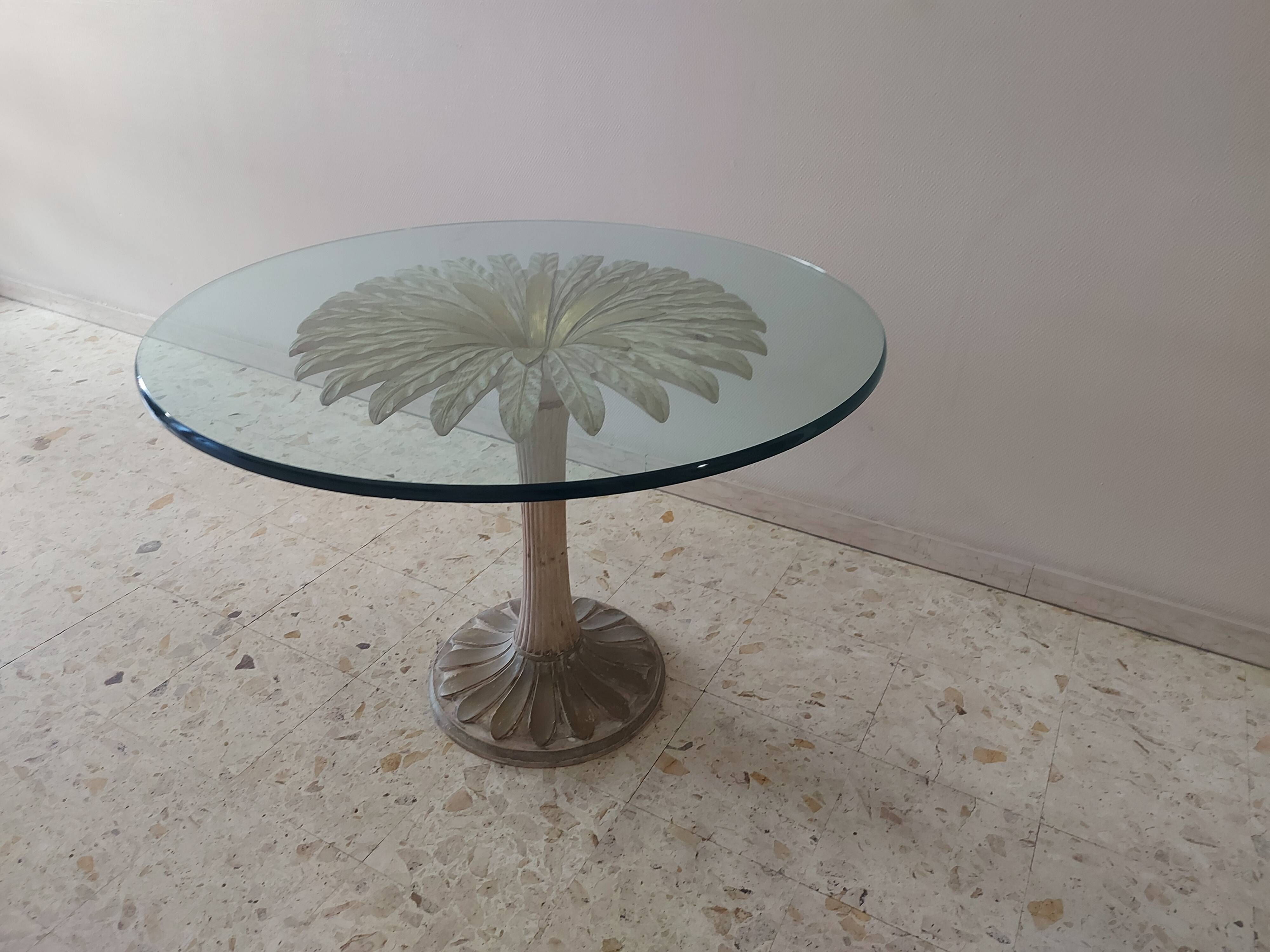 Italian daisy table 60s, 70'S design table Chelini Florence
