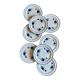 Set of 8 vintage dessert plates, Murcie model by Moulin des Loups