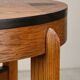 Dutch Art Deco Modernist Amsterdam School side table in Oak