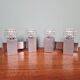 Pair of brushed aluminum and crystal wall lights, 1970s
