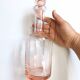 Vintage pink glass bottle