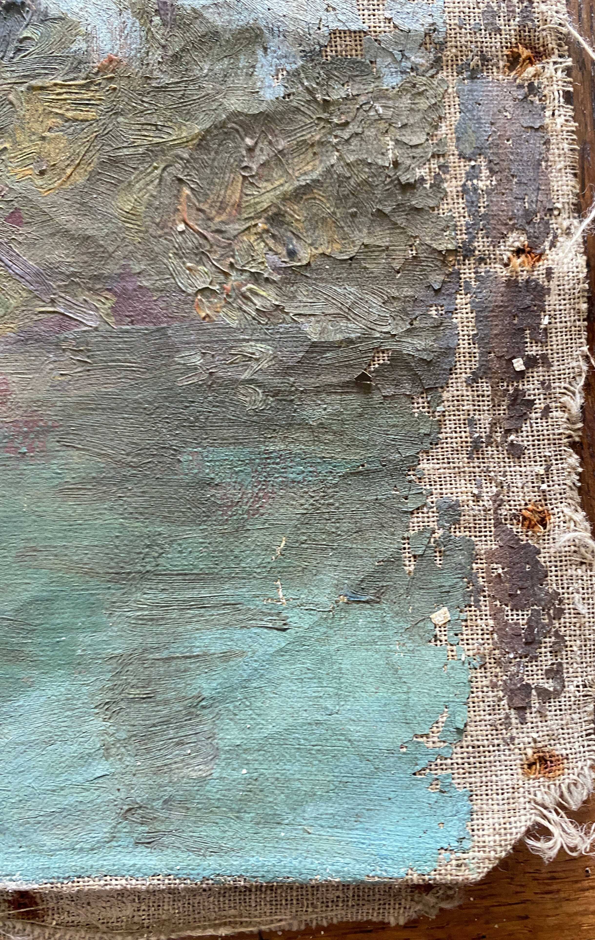 HST painting "Countryside landscape with river" by Pierre BONNEROT (1891-1981)