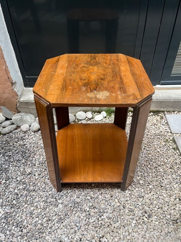 Gueridon art deco / table d'appoint ancienne, vintage