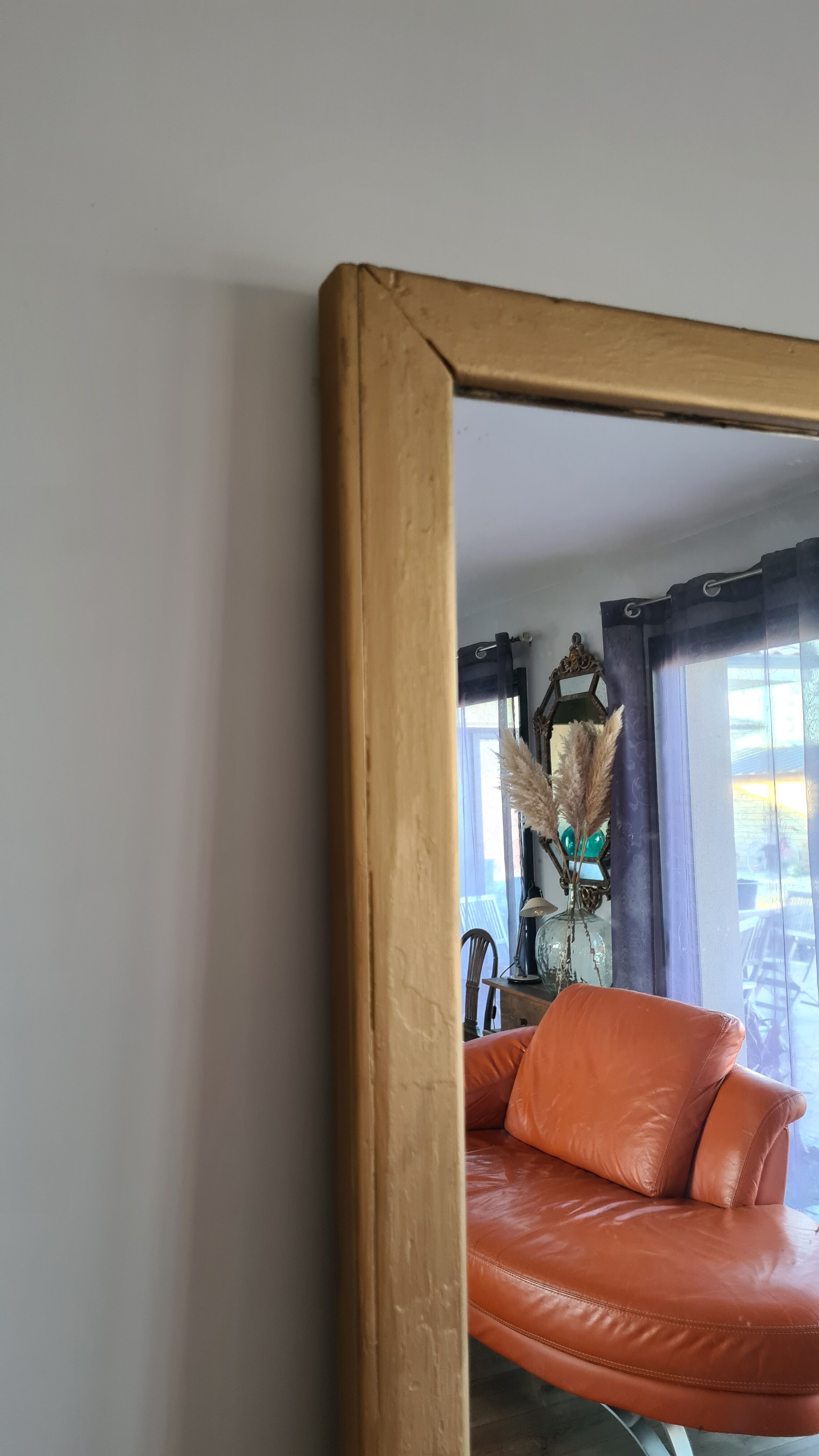 Miroir XIXème doré 182 x 132 cm