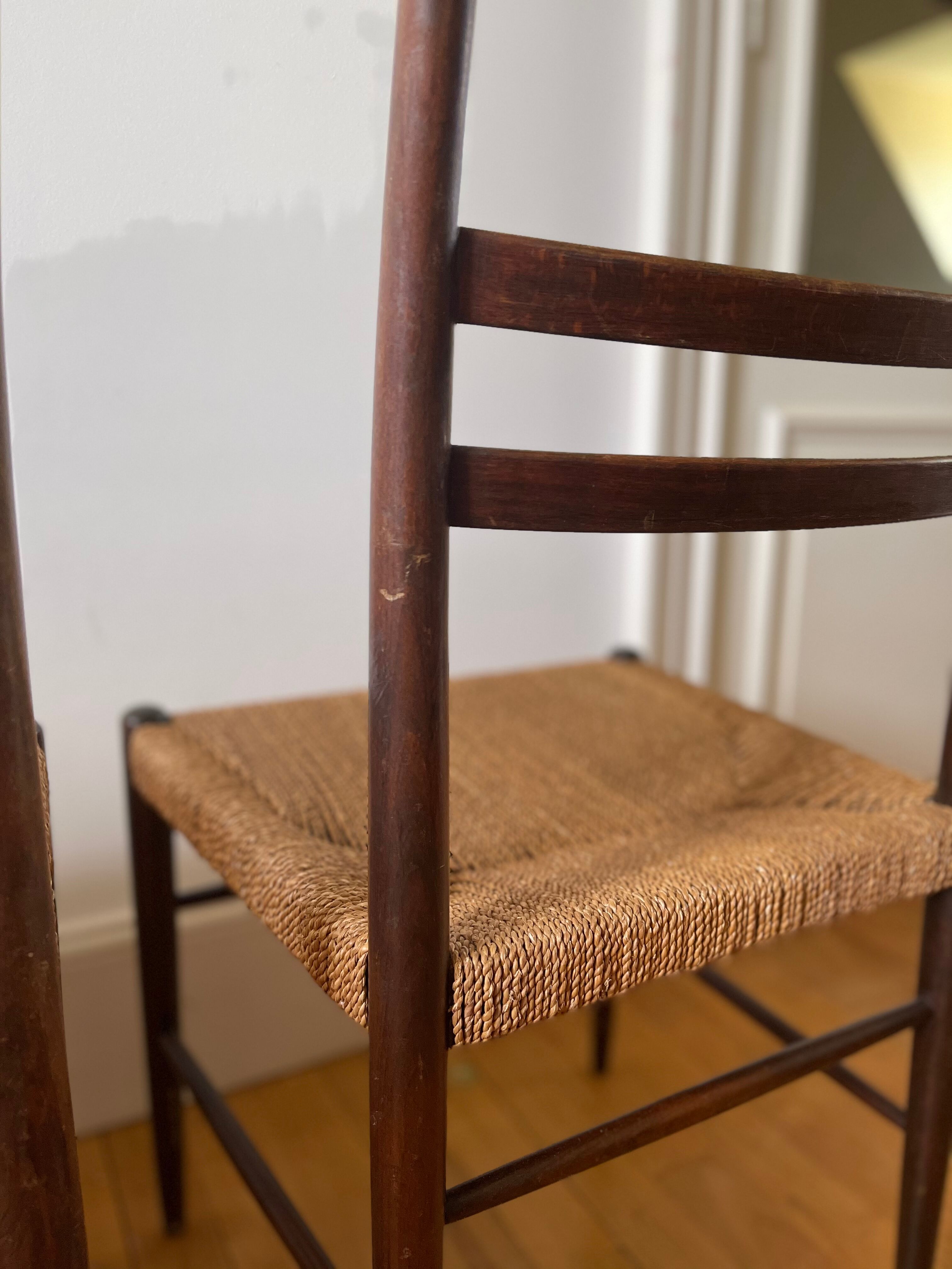 Pair of rope chairs "Gracell" by Yngve Ekstrom for Gemla, 1950s