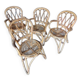 Set of 4 rattan chairs