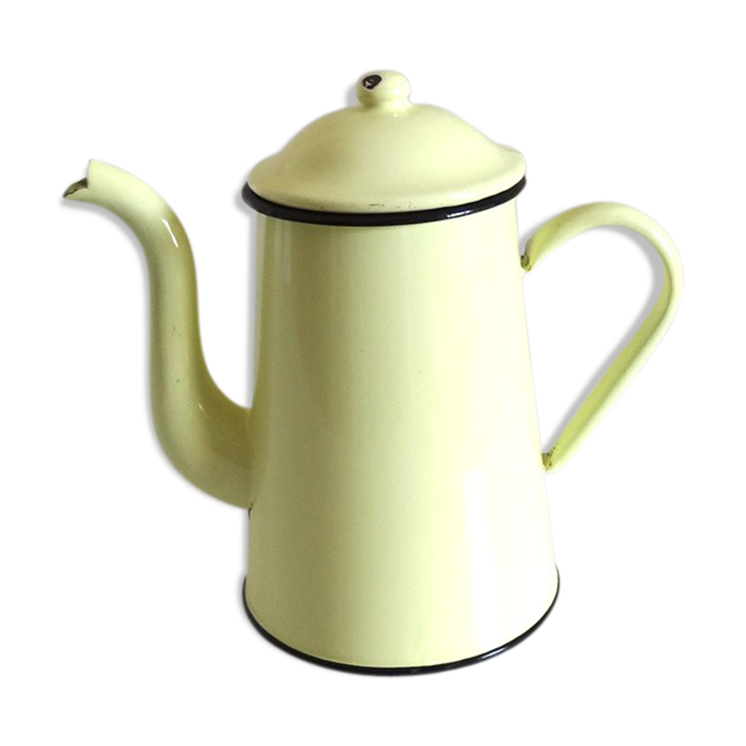 Light yellow glazed coffeepot