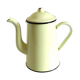 Cafetière émaillée jaune clair