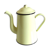Cafetière émaillée jaune clair