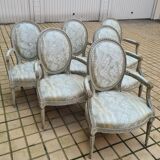 Suite de 6 fauteuils époque Louis XVI , vers 1785