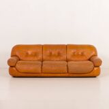 Mobil Girgi Sapporo leather sofa, 1970s