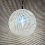 Vintage Swirl Murano pendant lamp, Italy, 1970s
