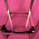 VINTAGE 1970 COFFEE TABLE SQUARE GOLD BRIGHT TUBE SQUARE 2 PLATTERS