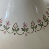 Handmade ceramic lamp base with floral decoration